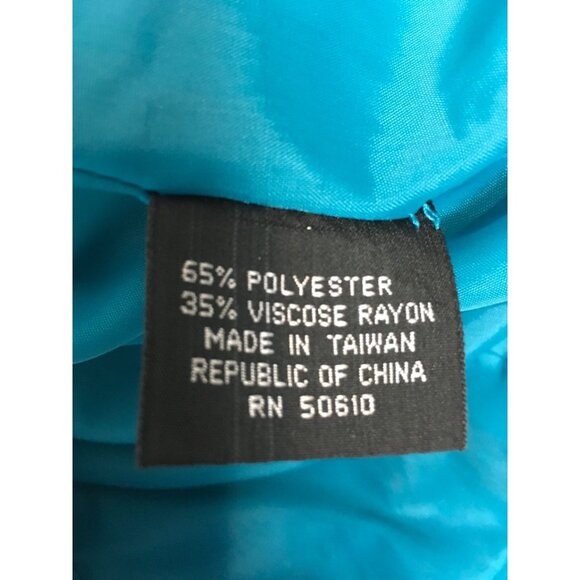 Kasper For ASL Vintage Suit Jacket Blazer Size 10 1980s Double Breasted Blue - Picture 15 of 16